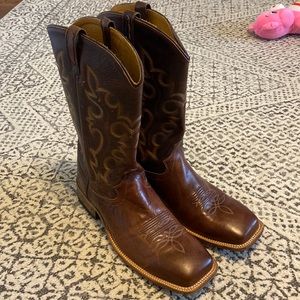 Mens old west cowboy boot square toe size 11D in great condition